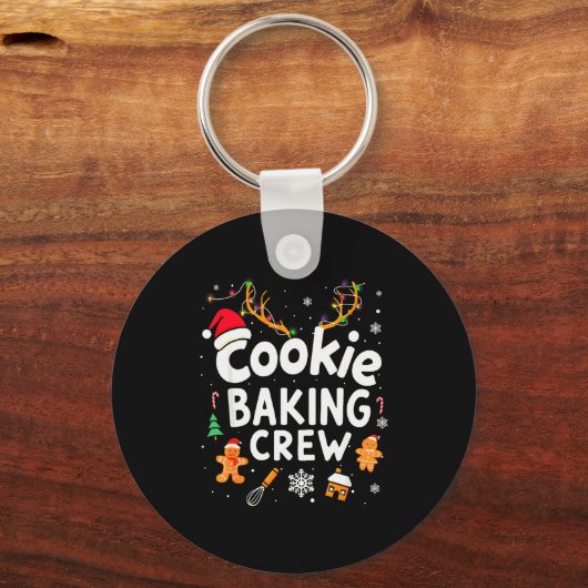 Christmas Cookie Baking Crew Family Baking Team Fu Sleutelhanger (Voorkant)