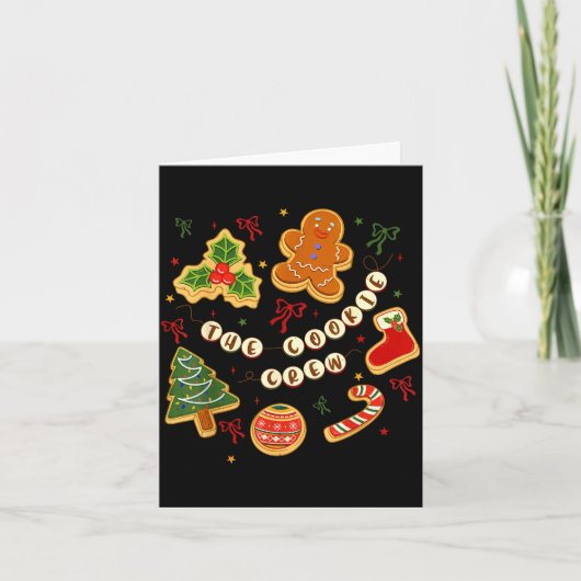 Christmas Cookie Baking Crew For Women Basker Seni Kaart (Voorkant)