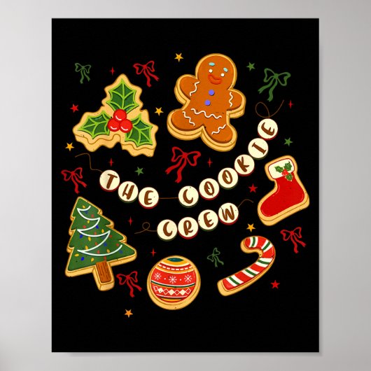 Christmas Cookie Baking Crew For Women Basker Seni Poster (Voorkant)