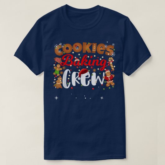 Christmas Cookie Baking Crew Funny Matching Family T-shirt (Design voorkant)