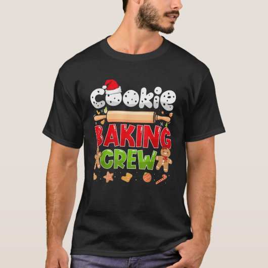Christmas Cookie Baking Crew Funny Pajamas Family  T-shirt (Voorkant)