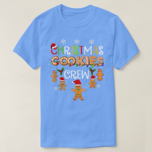 Christmas Cookie Baking Crew Funny Pajamas Family  T-shirt (Design voorkant)