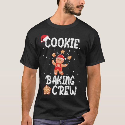Christmas Cookie Baking Crew Funny Pajamas Family T-shirt (Voorkant)