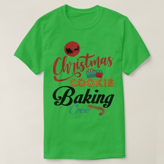 Christmas Cookie Baking Crew Gingerbread Team Sant T-shirt (Design voorkant)