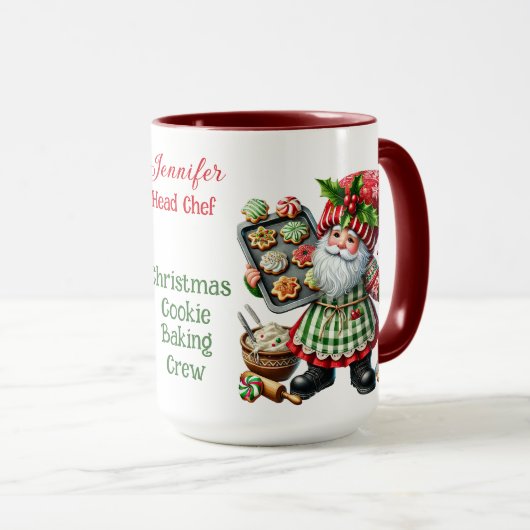 Christmas Cookie Baking Crew - Gnome Chefs Mok (Voorkant rechts)