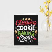 Christmas Cookie Baking Crew Mom Funny Proud Holid Kaart (Gele Bloem)