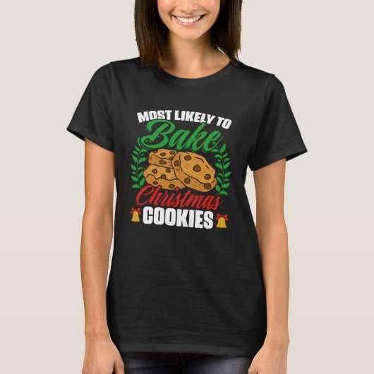 Christmas Cookie Baking Gingerbread Cookie  Baker T-shirt (Voorkant)