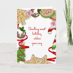 Christmas Cookie Border Feestdagen Kaart
