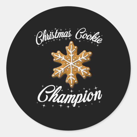 Christmas Cookie Chamon Baker  Ronde Sticker (Voorkant)