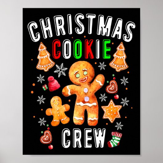 Christmas Cookie Crew Baking Team New Xmas Bakers  Poster (Voorkant)