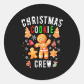Christmas Cookie Crew Baking Team New Xmas Bakers  Ronde Sticker (Voorkant)