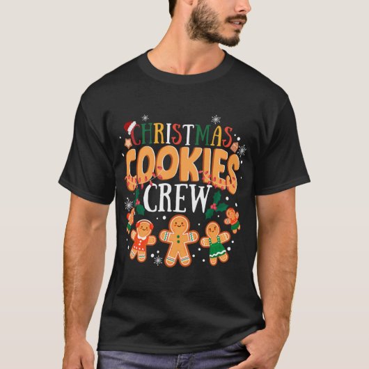 Christmas Cookie Crew Gingerbread Family Matching T-shirt (Voorkant)