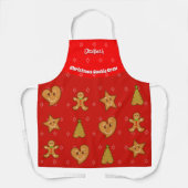 Christmas Cookie Crew-Gingerbread Pals-Red M Schort (Voorkant)