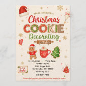 Christmas Cookie Decorating Party Invitation | Kid Kaart (Voorkant)