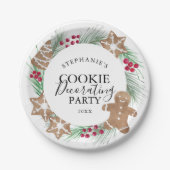 Christmas Cookie Decorating Party  Papieren Bordje (Voorkant)