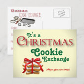 Christmas Cookie Exchange Briefkaart (Voorkant / Achterkant)