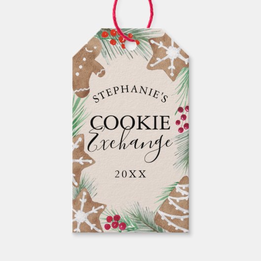 Christmas Cookie Exchange  Cadeaulabel (Voorkant)