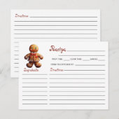 Christmas Cookie Exchange Gingerbread Man Recept Briefkaart (Voorkant / Achterkant)