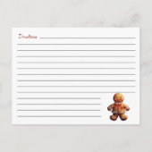 Christmas Cookie Exchange Gingerbread Man Recept Briefkaart (Achterkant)