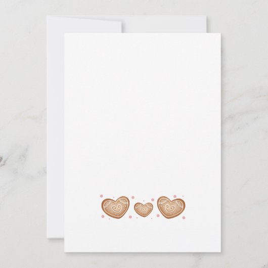 Christmas Cookie Exchange Gingerbread Pink Simple Kaart (Achterkant)