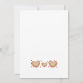 Christmas Cookie Exchange Gingerbread Red Simple Kaart (Achterkant)