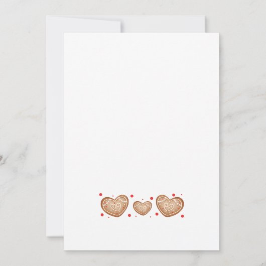 Christmas Cookie Exchange Gingerbread Red Simple Kaart (Achterkant)