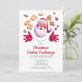 Christmas Cookie Exchange Invitation Kaart Feestel (Staand voorkant)