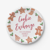 Christmas Cookie Exchange Party Papieren Bordje (Voorkant)