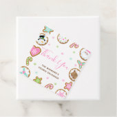 Christmas Cookie Exchange Party Pink Thank You Bedankjes Labels (In situ)