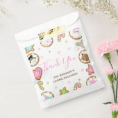 Christmas Cookie Exchange Party Pink Thank You Bedankzakje (Gezegeld)