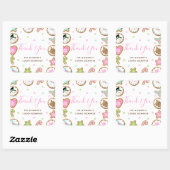 Christmas Cookie Exchange Party Pink Thank You Vierkante Sticker (Vel)