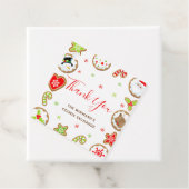Christmas Cookie Exchange Party Red Thank You Bedankjes Labels (In situ)