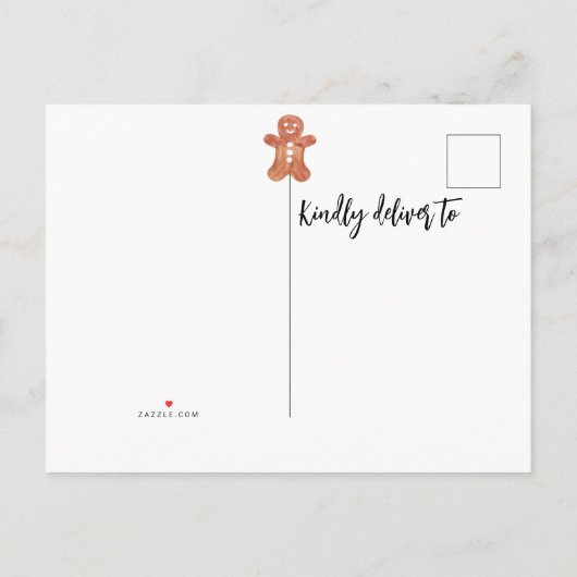 Christmas Cookie Exchange Party  Uitnodiging Briefkaart (Achterkant)