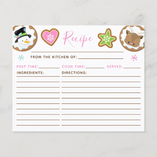 Christmas Cookie Exchange Pink and Green Recipe (Voorkant)