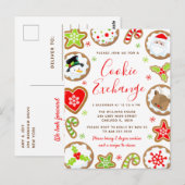 Christmas Cookie Exchange Red and Green Briefkaart (Voorkant / Achterkant)