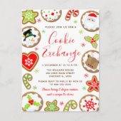 Christmas Cookie Exchange Red and Green Briefkaart (Voorkant)