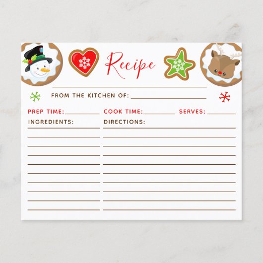 Christmas Cookie Exchange Red and Green Recipe (Voorkant)