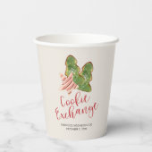 Christmas Cookie Exchange Waterverf Cookie Papieren Bekers (Achterkant)