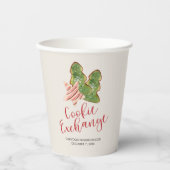 Christmas Cookie Exchange Waterverf Cookie Papieren Bekers (Voorkant)