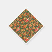 Christmas Cookie Fun Holiday Items on Green Servet (Hoek)