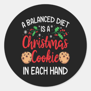 Christmas Cookie Funny Xmas Holiday Gift Ronde Sticker