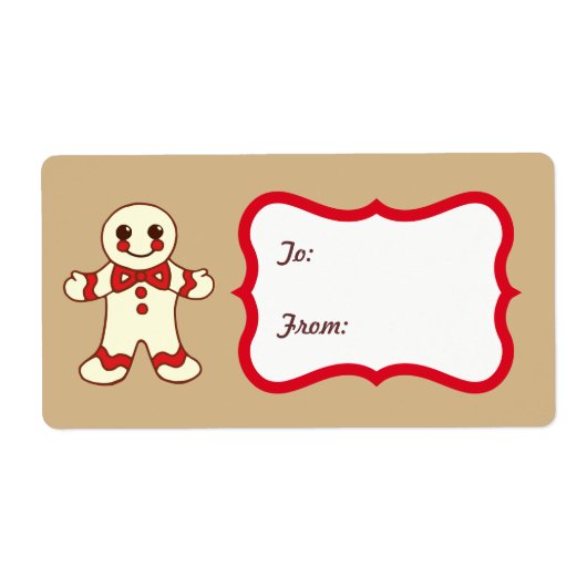 Christmas Cookie Gift Label Labels (Voorkant)