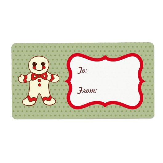 Christmas Cookie Gift Label Labels (Voorkant)