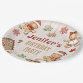 Christmas Cookie Gingerbread Birthday Papieren Bordje (Gekanteld)