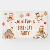  Christmas Cookie Gingerbread Birthday Spandoek (Horizontaal)