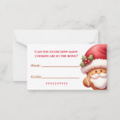 Christmas Cookie Gissen Spel Kaart Notitiekaartje (Voorkant)