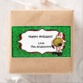 Christmas Cookie Glitter label - groen (Insitu)