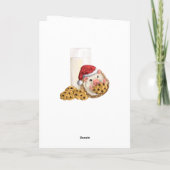 Christmas Cookie Hog Feestdagen Kaart (Achterkant)