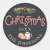 Christmas Cookie Hot Cocoa Favoriet Sticker (Voorkant)