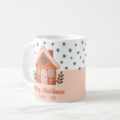 Christmas Cookie House Snowflakes Familie Koffiemok (Voorkant links)